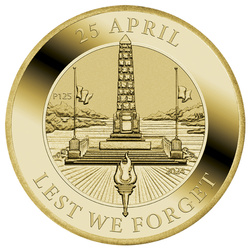 Anzac Day 1 en bronze et aluminium 2024 (pièce dans une carte)