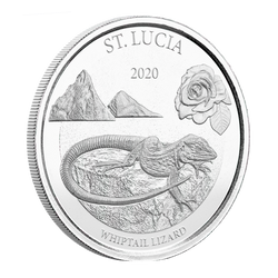 Santa Lucía: "Whiptail Lizard" 1 oz Plata 2020