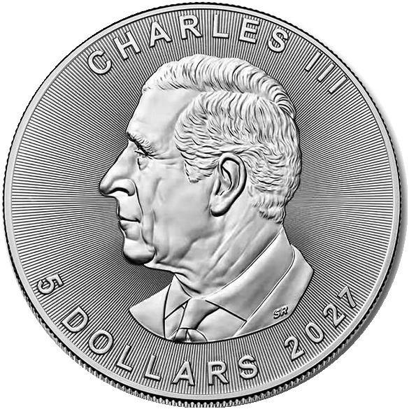Silver Coin Canadian Maple Leaf 1 oz silver 2027