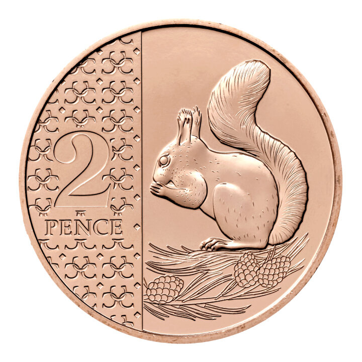 Lote de 8 monedas de cobre Reino Unido Definitive 2025