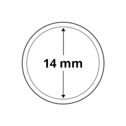 Capsulă din plastic pentru monedă 14 mm 10 bucăți