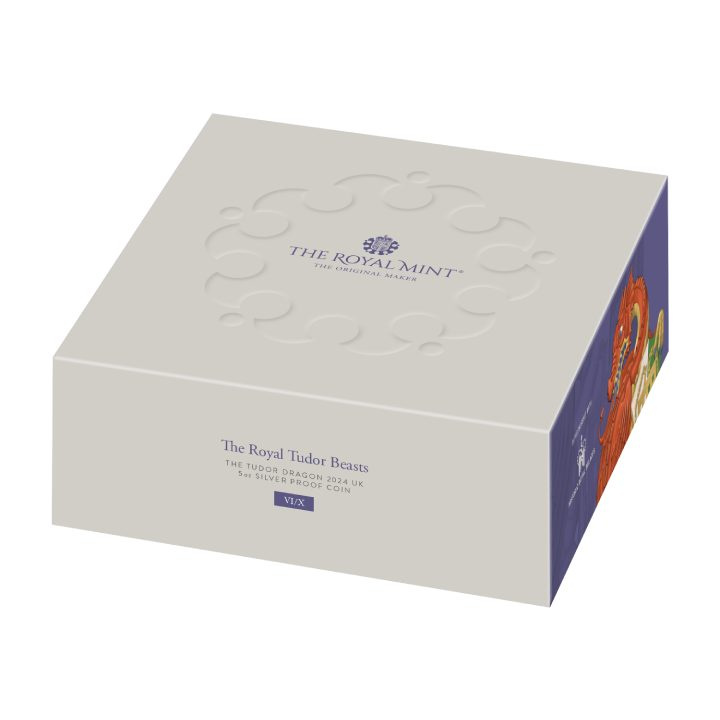 The Royal Tudor Beasts: The Tudor Dragon 5 oz Silver 2024 Proof
