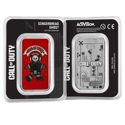 Silberbarren Pamp: Call of Duty - Gingerbread Ghost koloriert 1 Unze Silber 2025 Prooflike