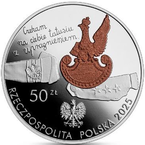 85. rocznica zbrodni katyńskiej 50 zł Srebro 2025 Proof High Relief 	