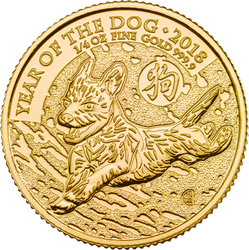 Royal Mint: Lunar - Year of the Dog 1/4 oz Gold 2018