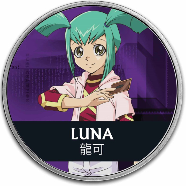 Niue: Yu-Gi-Oh! Luna kolorowana 1 uncja Srebra 2024 Slab