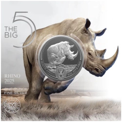 Big Five: Rhino 1 Unze Silber 2025