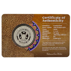 Monedă din Argint Mexican Cinco Grandes - Jaguar 1/4 oz Argint 2026 Proof