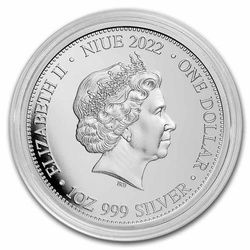 Niue : Prédateurs apex - Dragon de Komodo vs Tigre 1 once d'argent 2022