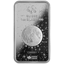 Lingot Pamp Année du Dragon - Légende du Dragon azur 1 once d'argent 2024 LBMA GD Refiner