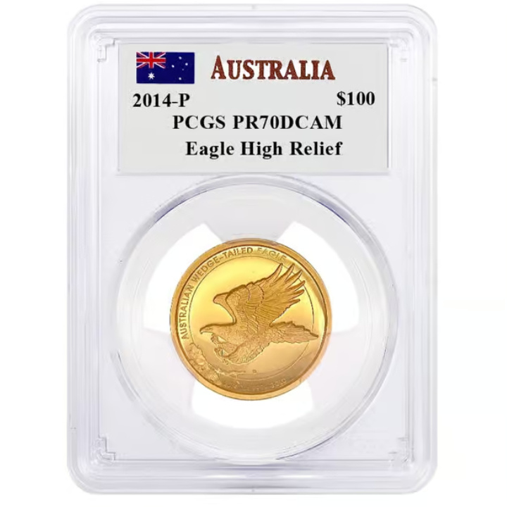 Aigle australien 1 once d'or 2014- P Proof Haut relief PCGS PR 70DCAM