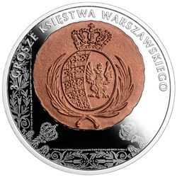 Historia monety polskiej - 3 grosze Księstwa Warszawskiego 20 zł Srebro 2025 Proof