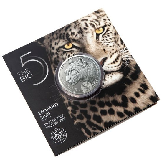 Cinco Grandes Leopard 1 Onza Plata 2020