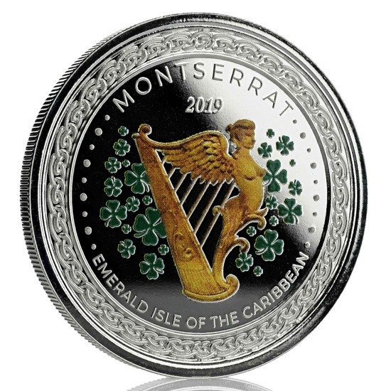 Montserrat: Emerald Isle of the Caribbean coloured 1 oz Silber 2019 Proof