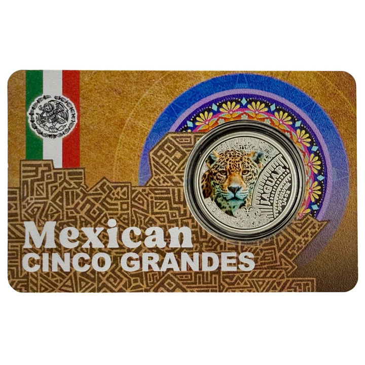 Monedă din Argint Mexican Cinco Grandes - Jaguar 1/4 oz Argint 2026 Proof