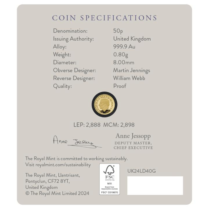 Royal Mint Lunar: Year of the Dragon 1/40 oz Gold 2024 Proof