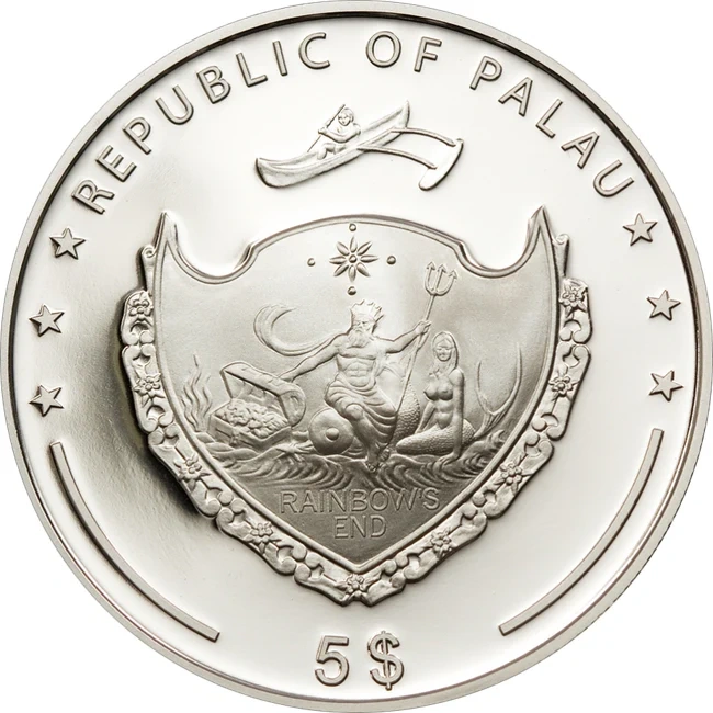 Monedă de Argint Palau Mysteries of the Sea 5$ 2012