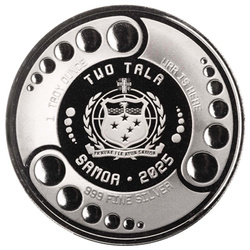 Silbermünze Scottsdale Mint: Alien 1 Unze Silber 2025 Rhodium Plated Coin