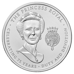 The 75th Birthday of HRH The Princess Royal £5 cuproníquel 2025