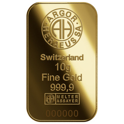 Lingot d’or Argor-Heraeus 10 g