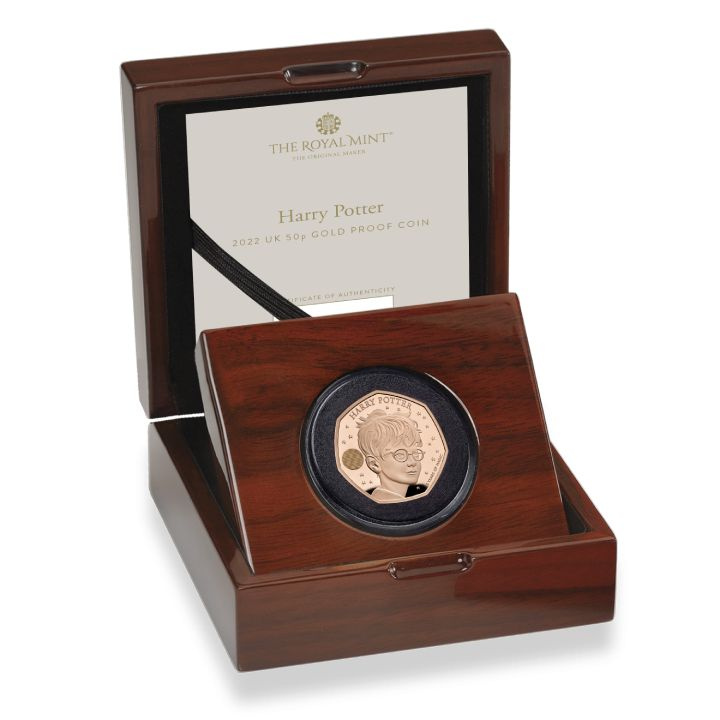 Harry Potter 25° anniversario 50p Oro 2022 Proof