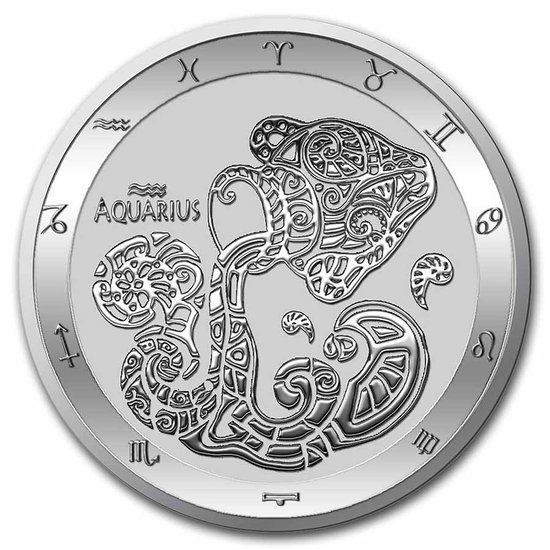 Tokelau: Zodiac Series - Acuario 1 oz Plata 2021