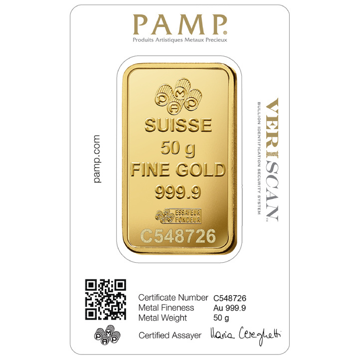 PAMP Suisse Fortuna Veriscan 50 g aranyrúd