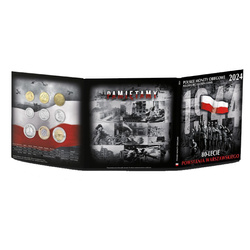 Polish Circulation Coins "80th Anniversary of the Warsaw Uprising"- set of coins 1 gr - 5 zl 2024