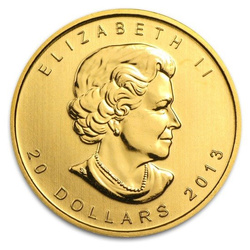 Feuille d'érable canadienne 1/2 once d'or 2013