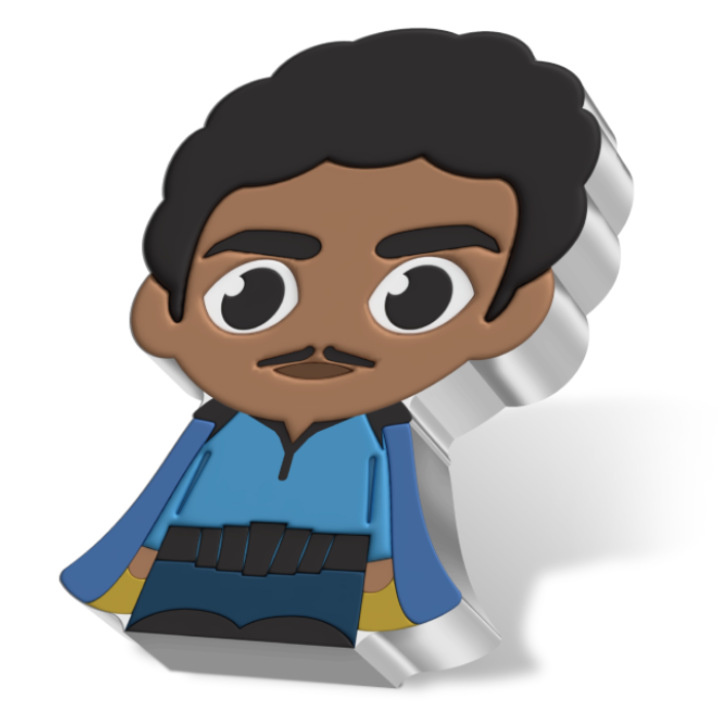 Niue: Star Wars - Chibi “Lando Calrissian” colorato 1 oncia d'argento 2023 Proof