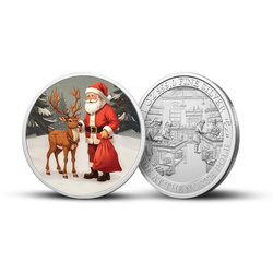 Atelier du Père Noël coloré 1 oz Argent 2025 Preuve