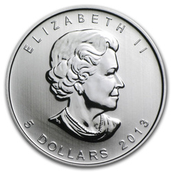 Feuille d’érable canadienne 25e anniversaire 1 once d’argent 2013