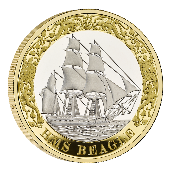 HMS Beagle £2 Gilded Silver 2026 Proof