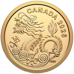 Canada: Water Dragon $8 oro 2025 Proof