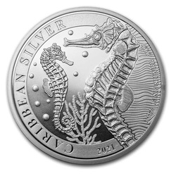 Barbados: Seepferdchen 1 oz Silber 2021