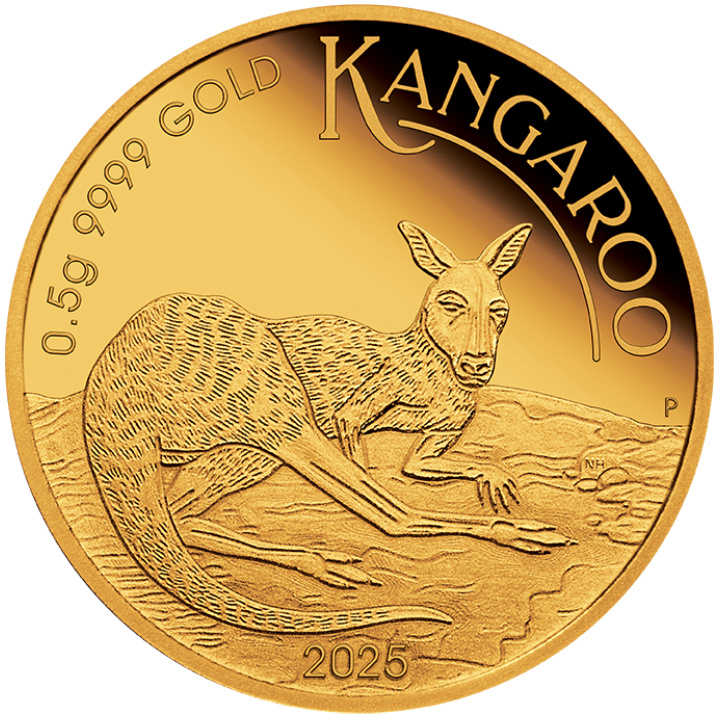 Canguro australiano - Mini Roo 0,5 grammi d'oro 2025 Proof