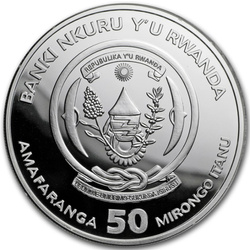 Ruanda: Onza Africana - Águila Marcial 1 oz Plata 2025 Proof