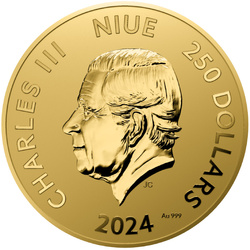 Niue: Anno del Dragone 1 oncia d'oro 2024 Prooflike