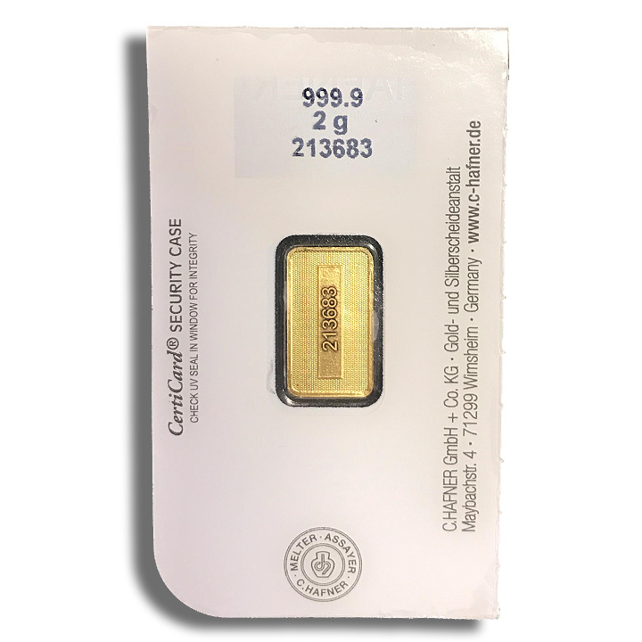 Zlatý slitok C. Hafner 2 gramy – Smart Pack