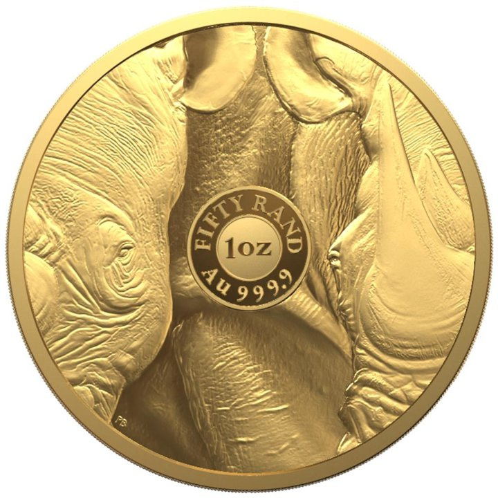 Big Five II: Rinoceronte 1 oz Oro 2022 Proof