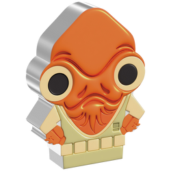 Niue: Star Wars - Admiral Ackbar Chibi Coin, barevná, 1 unce stříbra, 2022, Proof