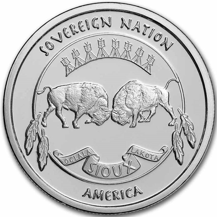 Capo indiano Sioux Canoa 1 oncia d'argento 2023