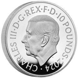 The Royal Tudor Beasts: The Tudor Dragon 5 once d'argento 2024 Proof