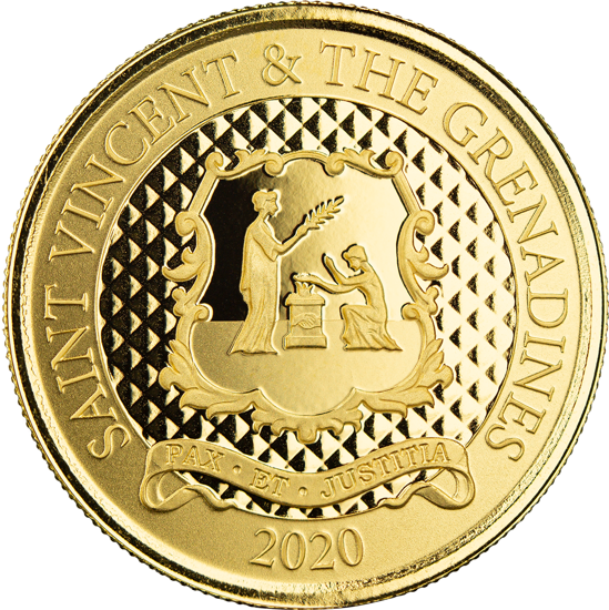 San Vicente y las Granadinas: Pax Et Justitia 1 oz Oro 2020