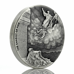 Niue: Biblical - Chariot of Fire 2 oz Silber 2018 Proof Antiqued Coin 