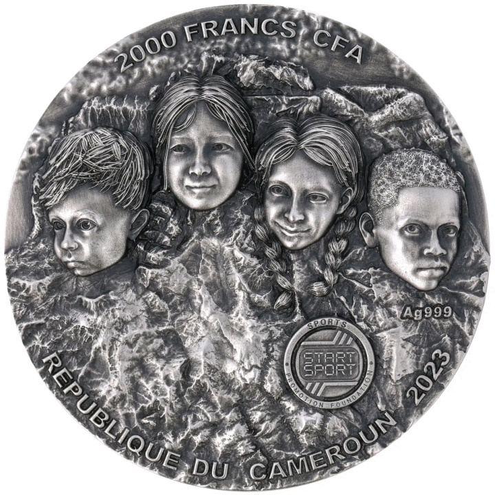 Camerun: Tempo di ribellione - Capoeira colorata 2 once d'argento 2023 Moneta antica