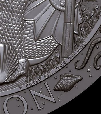 Mythical Cities: Atlantis 1 oncia d'argento Round