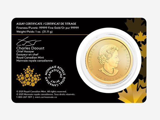 Canadá Klondike: Fiebre del Oro 1 oz Oro 2021