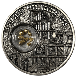 Nevada Gold & Silver Rush 1 uncia ezüst 2019 Antik felületű Proof