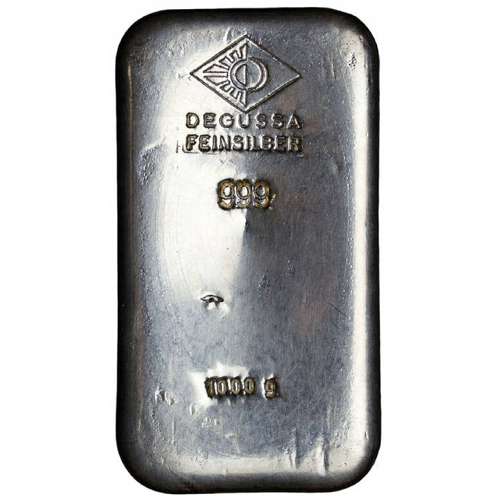 Sztabka Degussa 1000 gramów Srebra